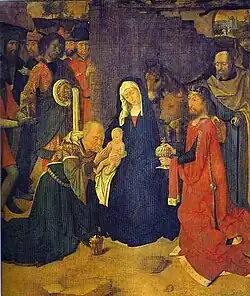 Поклонение магов. 1495. Холст, темпера. Уффици, Флоренция