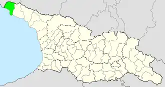 Гагрский муниципалитет на карте