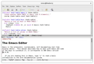 Скриншот программы GNU Emacs