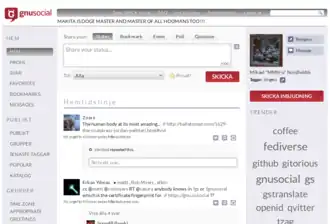 Скриншот программы GNU social