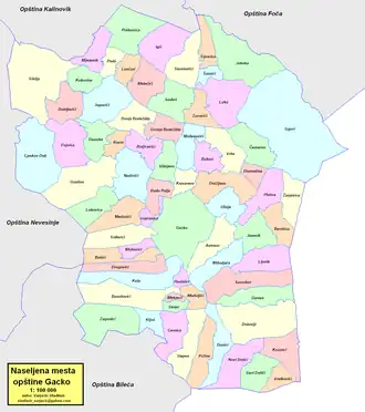 Община Гацко на карте