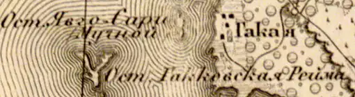 Деревня Гакково на карте 1863 года