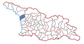 Гальский район на карте Грузии