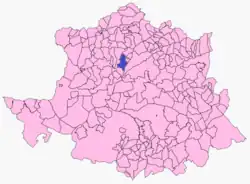 Расположение муниципалитета Галистео на карте провинции