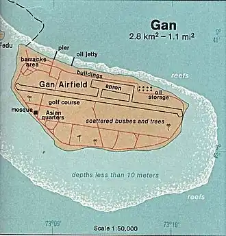 Карта острова Ган