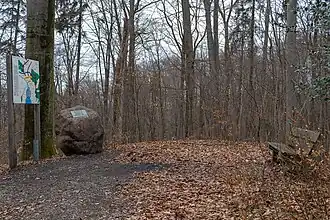 Мемориальный камень на вершине