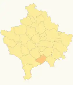 Община Штрпце на карте