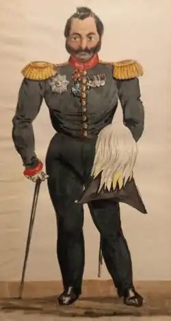 Портрет генерала Петра Николаевича Фролова. Рисунок в альбоме "Тридцатые годы"