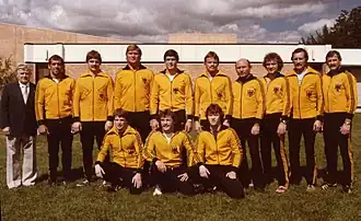 Сборная ФРГ по вольной борьбе, 1978 год. Адольф Зегер — второй слева в заднем ряду.