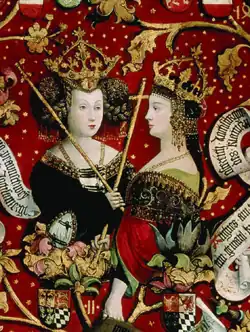 Гертруда Супплинбургская и Феодора Комнина (справа)