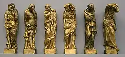Модели теламонов (пленников) для библиотеки базилики Санти-Джованни-э-Паоло в Венеции. 1678—1681. Бронза (реплики). Музей Боде, Берлин