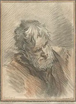 Голова старика. Между 1732 и 1776. Офорт, карандашная манера. Рейксмюсеум, Амстердам