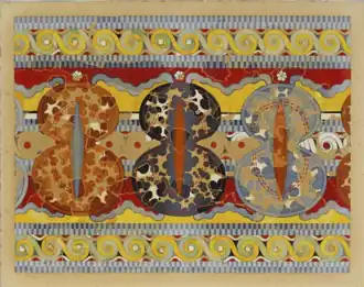 Фреска с щитами из Тиринфа