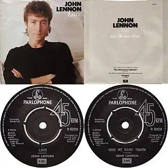 Обложка сингла Джон Леннон «Gimme Some Truth» (1982)