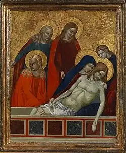 Пьета. 1350-е гг. Дерево,темпера, золочение. Институт Курто, Лондон