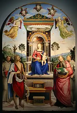 Джованни Баттиста Капорали. Алтарь Святого Иеронима. Между 1510 и 1512