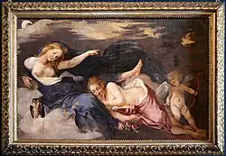 Ночь, Заря (Аврора) и купидон.