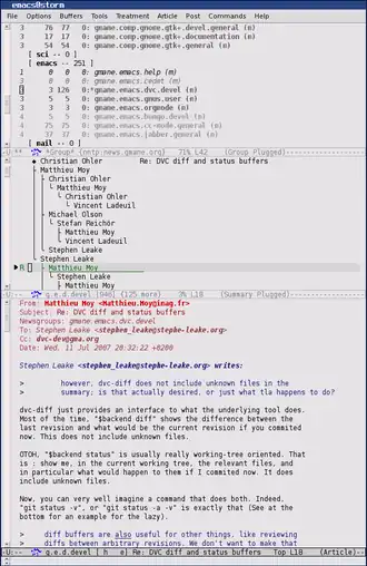 Скриншот программы Gnus