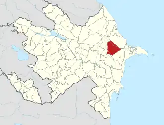 Гобустанский район на карте