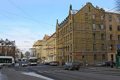 Перекрёсток с ул. Вилхелмса Пурвитиса