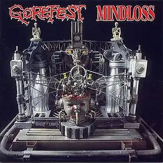 Обложка альбома Gorefest «Mindloss» (1991)