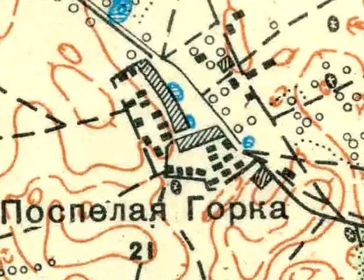 План деревни Горки. 1933 год