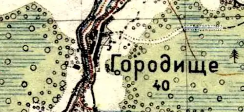 План деревни Городище. 1941 год