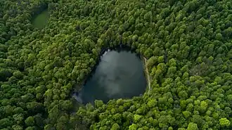 Вид с воздуха на озеро Гош