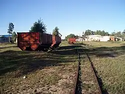 Остатки узкоколейной железной дороги торфоразработчиков