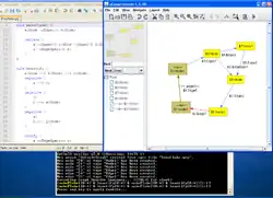 Скриншот инструмента переписывания графа GrGen.NET, сопоставление с образцом при создании снежинки Коха