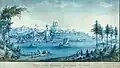 Вид села Грузина от реки Волхов, 1812
