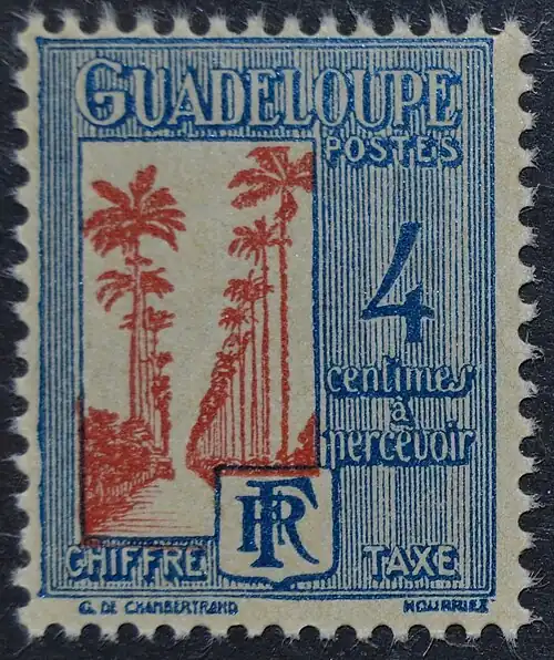 1928: аллея Дюмануара, 4 сантима (Mi #P26; Yt #T26)[^]