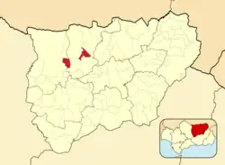 Расположение муниципалитета Гуарроман на карте провинции