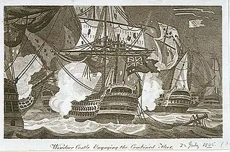 HMS Windsor Castle во время боя Кальдера