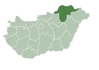 Боршод-Абауй-Земплен на карте