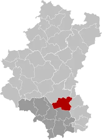 Расположение муниципалитета на карте провинции