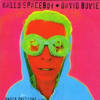 Обложка сингла Дэвид Боуи «Hallo Spaceboy» (1996)