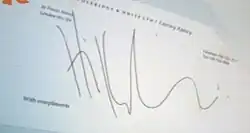 Изображение автографа