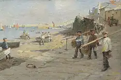 Гарольд Харви: The Old Slip, Newlyn; by Harold Harvey
