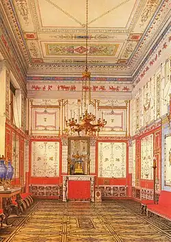 К. А. Ухтомский. Помпейская столовая. 1874. Акварель. Государственный Эрмитаж, Санкт-Петербург