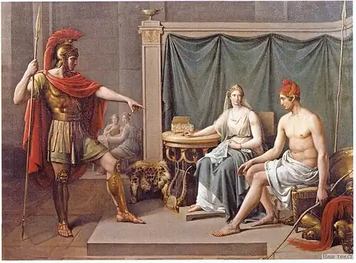 Гектор, укоряющий Париса (1833)