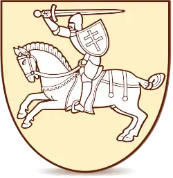 Герб «Погоня» на могильной плите Ягайло. 1435