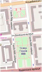 На карте Луганска