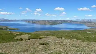 Хиндиктиг-Холь со стороны массива Монгун-Тайга