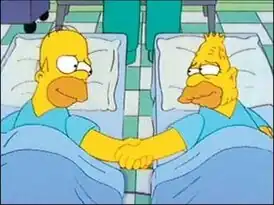 Гомер и дедушка в больнице