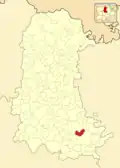 Расположение муниципалитета на карте провинции