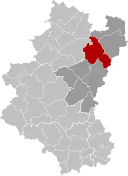 Расположение муниципалитета на карте провинции