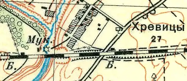 План деревни Хревицы. 1930 год