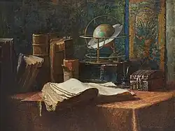 Натюрморт с глобусом и книгами