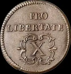 10 полтур, 1704 год, медь.